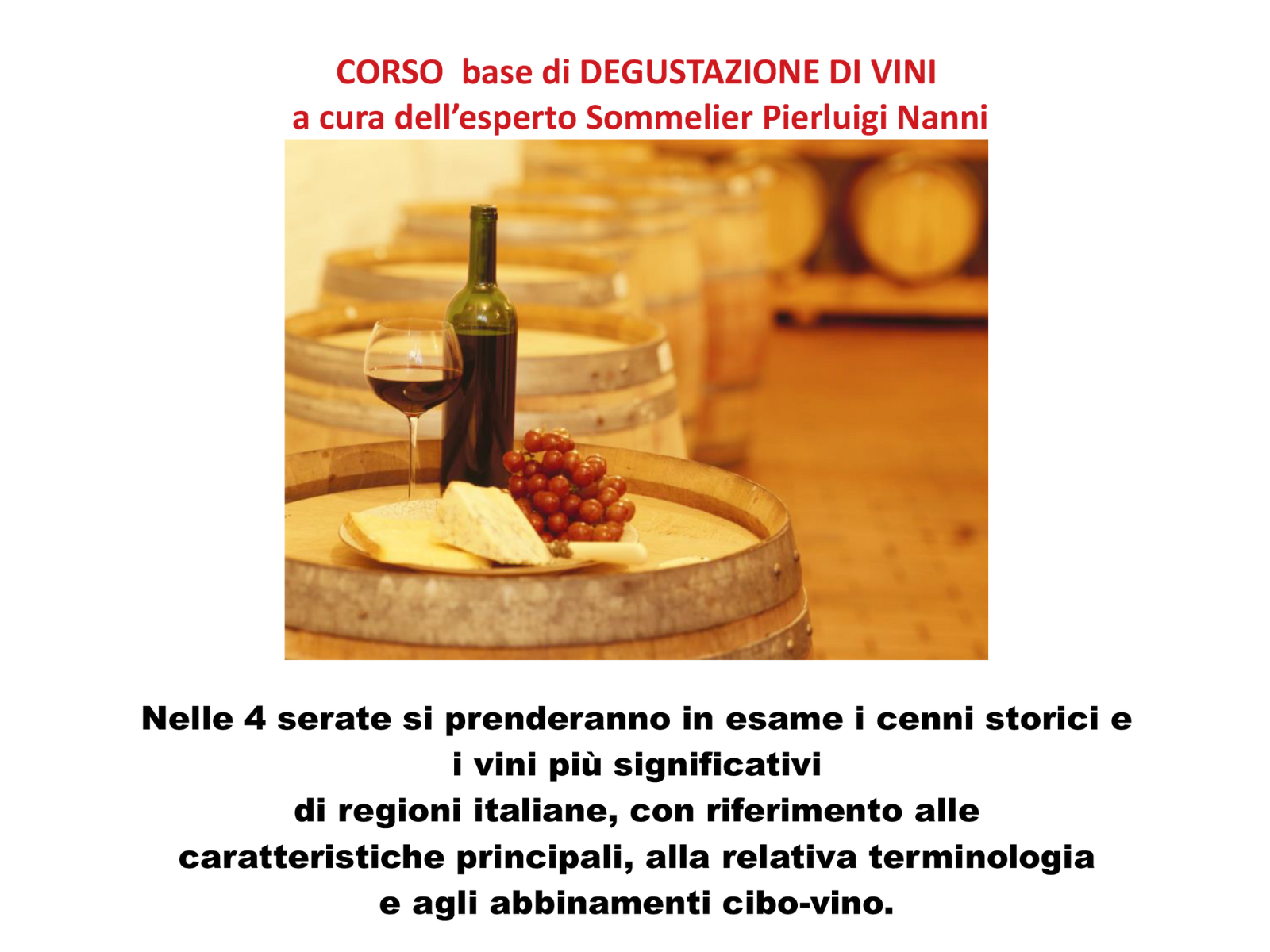 corso degustazione vini